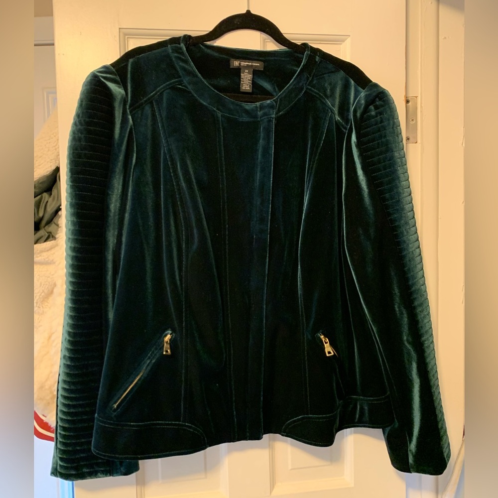 INC Velvet Moto Jacket